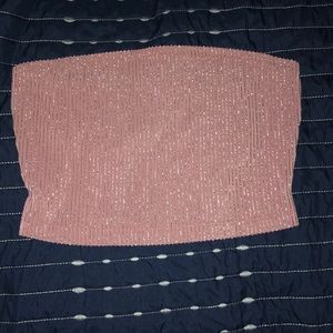Pink/silver glitter bandeau